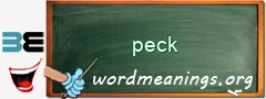 WordMeaning blackboard for peck